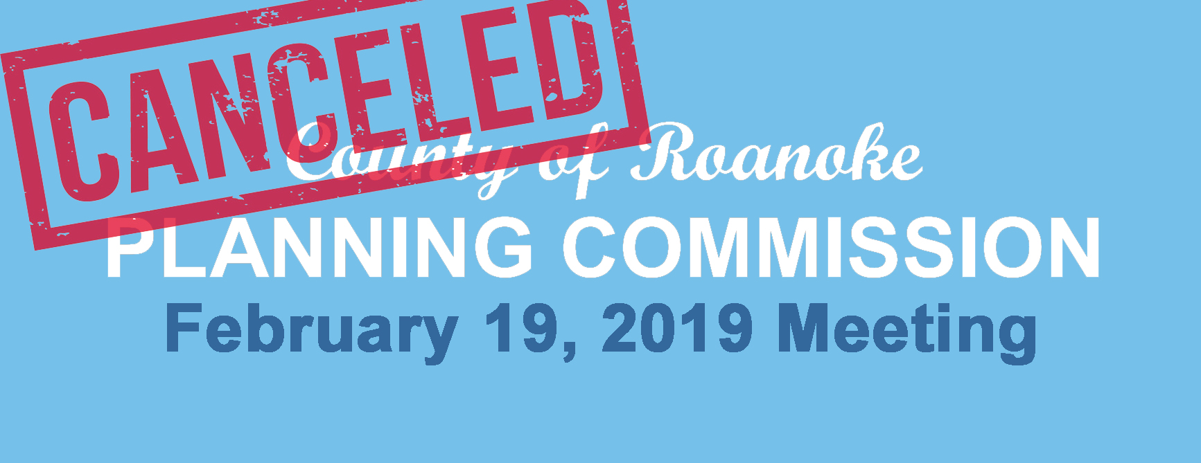 Planning Commission Canceled Graphic